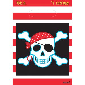 6 Einladungs-Set Piratem