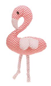 Idis Zig Zag Flamingo mit Rassel 20cm