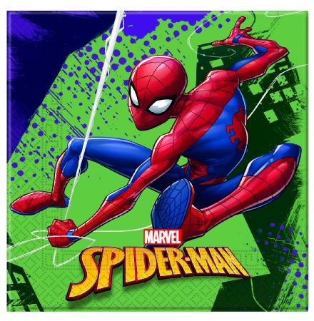 20 Papierservietten Spiderman 33x33cm