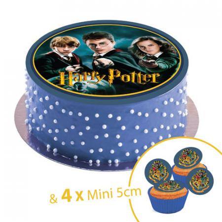 Zucker  Scheibe, 20 cm, Harry Potter , + 4 mini Scheibe 5 cm für Dekor or Cupcake