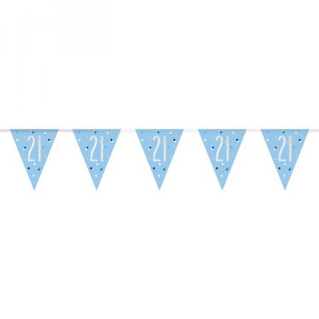 Banner Luxe plastic, 2,7 m, 21, gliter, blue