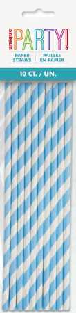 10  Stroh, papierblau, striped