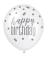 6 Latex Ballon 30 cm - rHappy Birthday rosa Mix, rosa, lila, weiss