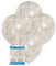 6 Ballone  Confetti 30 cm  mit Farben Confetti