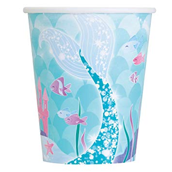 8 paper cup, Mermaid, 250 ml