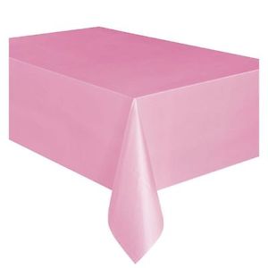 Tablecover  pink plastic, 137 x 274cm