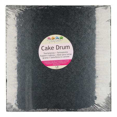 Square Board Drum  30,5 x 30,5 cm, ultra Resistant, black 14mm