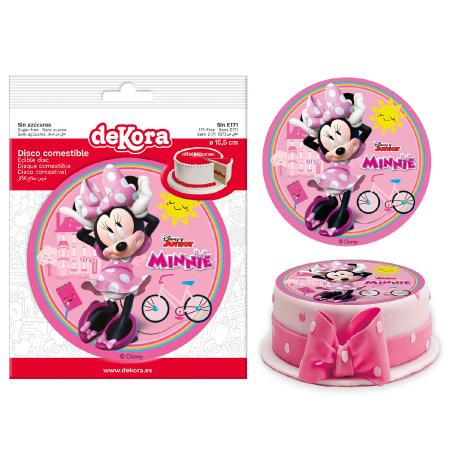 Decoration discs, 15,5 cm, Minnie, sugarfree