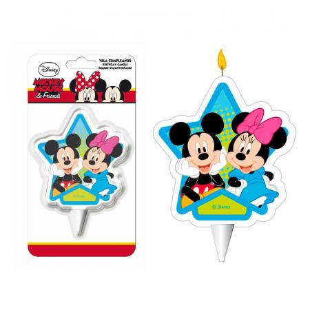 Candle  Mickey & Minnie 2 d, 7.5 cm