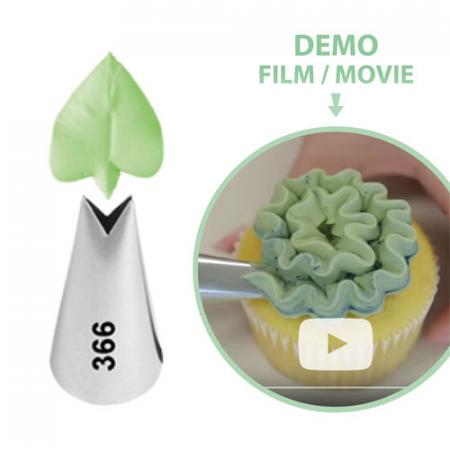 Wilton Decorating Tip #366 Leaf Carded..... with demo movie