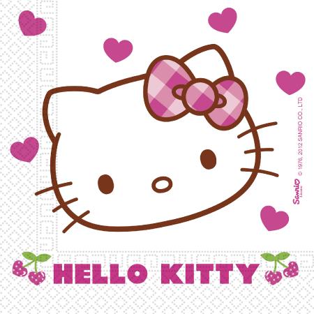 20 Napkins Hello Kitty 33 x 33 cm