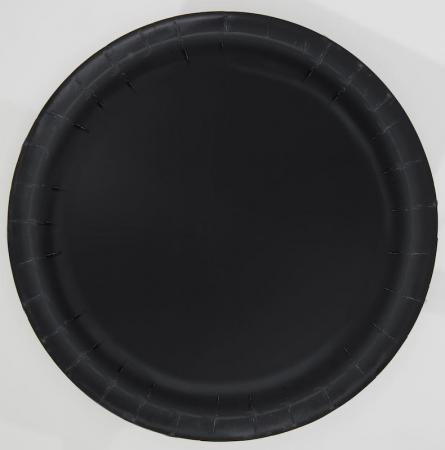20 Plates 18 cm black , carton