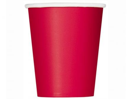 14 paper cup, ruby red, 250 ml