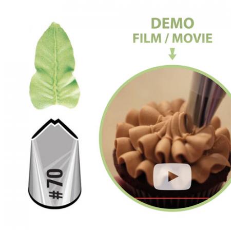 Wilton Decorating Tip #070 Leaf Carded.....with demo movie