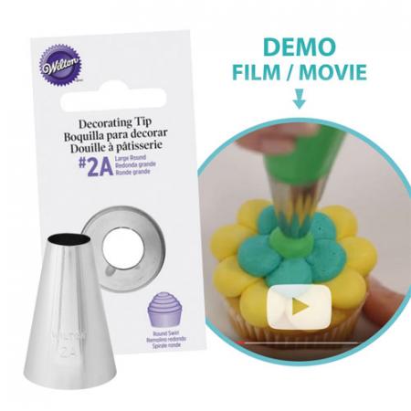 Wilton Decorating Tip Round #2A..... with demo movie