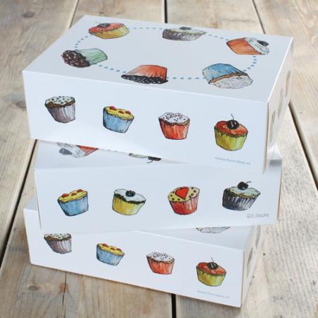FunCakes Cupcake Box 6 -Cupcakes 24x16x8cm, 3 pieces