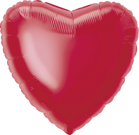 RED  FOIL BALLOONS, heart 45 cm