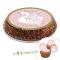 Sugar discs, 20 cm, Swan+ 4 mini disc 5cm for cupcake or deco