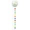 Giant Latex Balloon with Rainbow Confetti and dots tassel, 61 cm