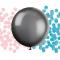 Black Giant Gender Reveal Latex Balloon with Confetti, 61 cm