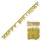 Happy Birthday Banner, Luxe, Gold, 121 cm