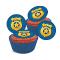 Sugar discs, 20 cm, Police+ 4 mini disc 5cm for cupcake or deco