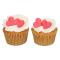 FUNCAKES SUGAR DECORATIONS HEART RED SET/8