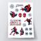 Sugar Stickers Spiderman, one A4 sucker sheet to cut