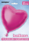 HOT PINK FOIL BALLOONS, heart 45 cm