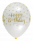 6 latex Balloon - 30 cm Pink Chic Happy Birthday