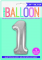 Foil Balloon, 86 cm, number 1 / SILVER