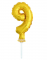inflating mini foil Balloon Cake Toppers 9 Gold,  13 cm