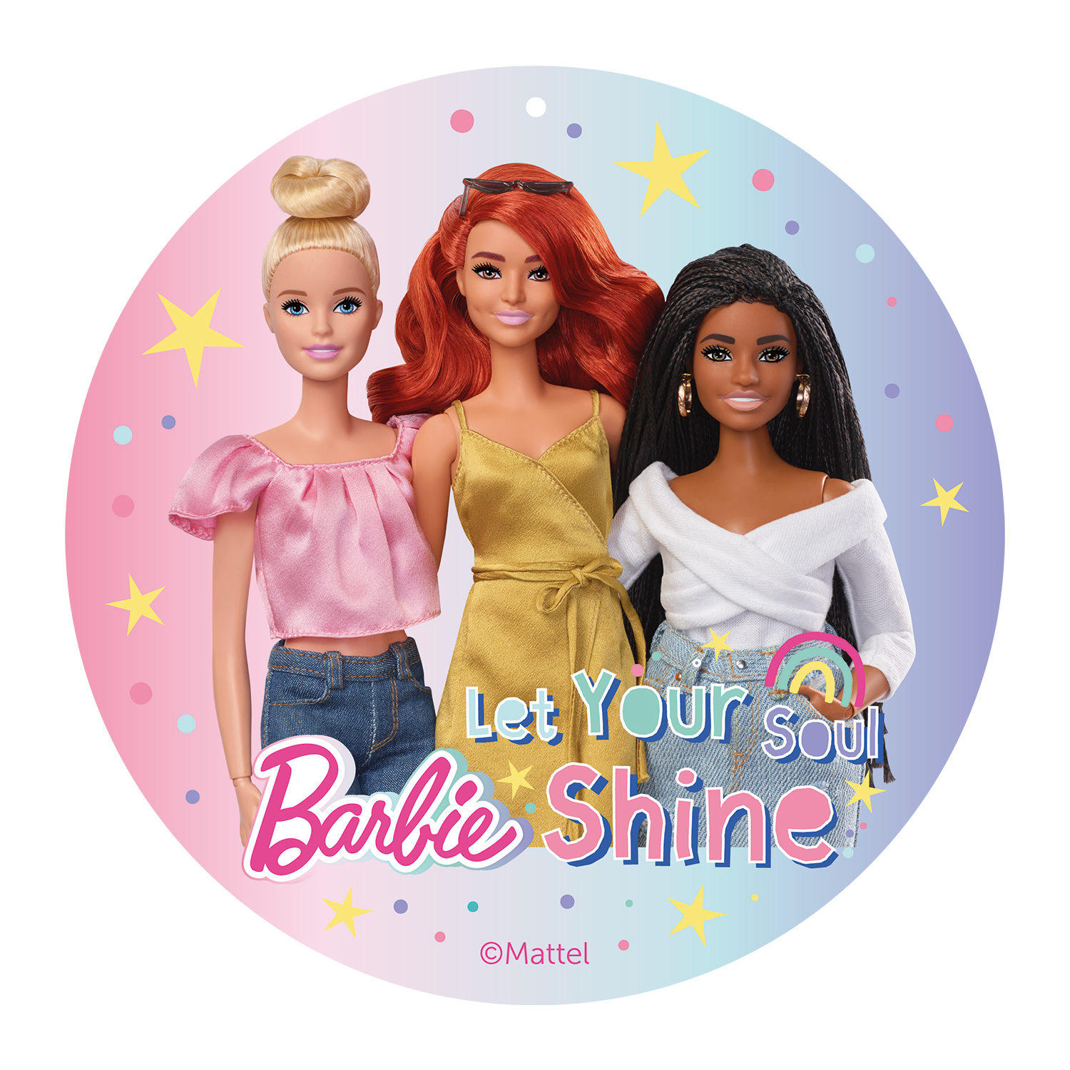 Sugar discs, 20 cm, Barbie