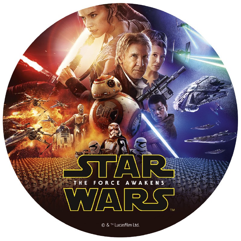 Decorative disc without sugar, 20 cm, Star Wars