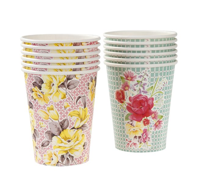 12 Truly Scrumptious Cups Vintage Floral