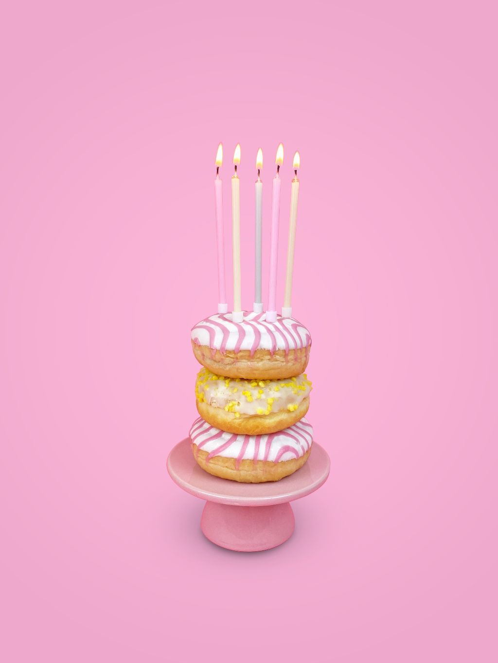 16 We Heart Pastel Party Candles