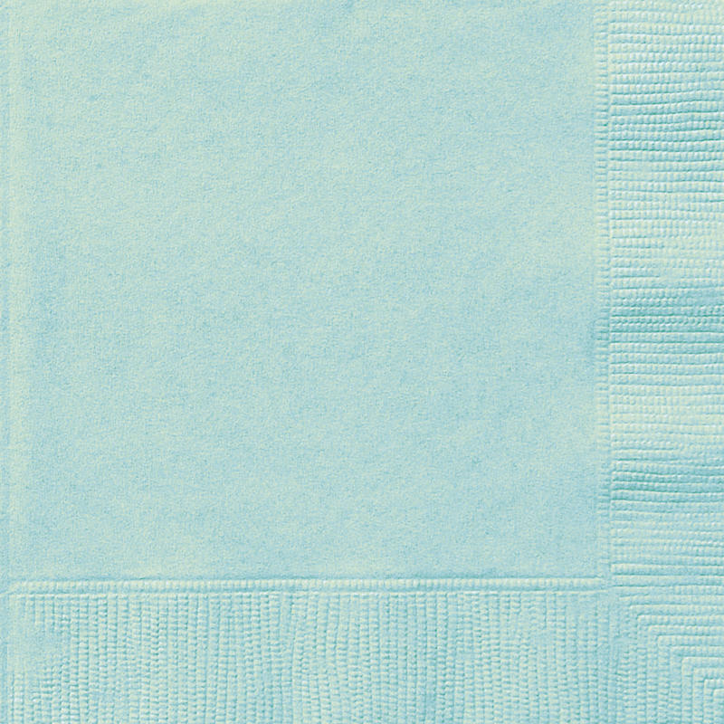 20 serviettes menthe, papier, 33 x 33  cm