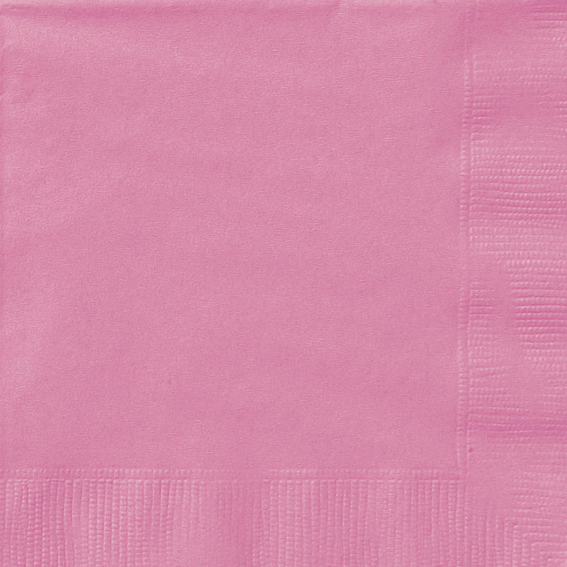 20 serviettes hot pink rose , papier, 33 x 33  cm