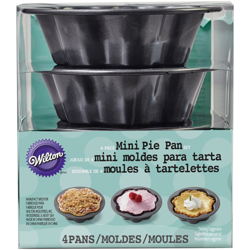 Wilton Mini Wave Pie Pan Set/4 moules environ 10 cm