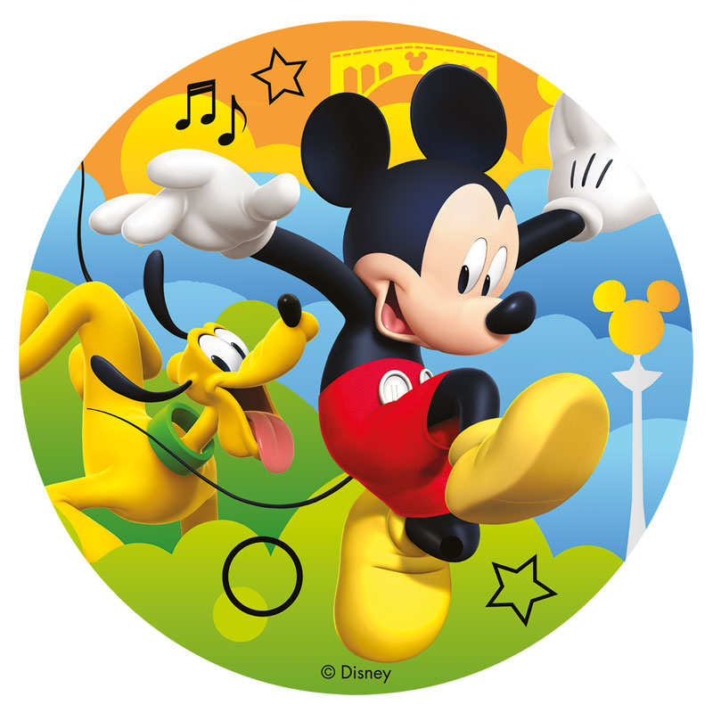 Decoration discs, 16 cm, Mickey Sugarfree