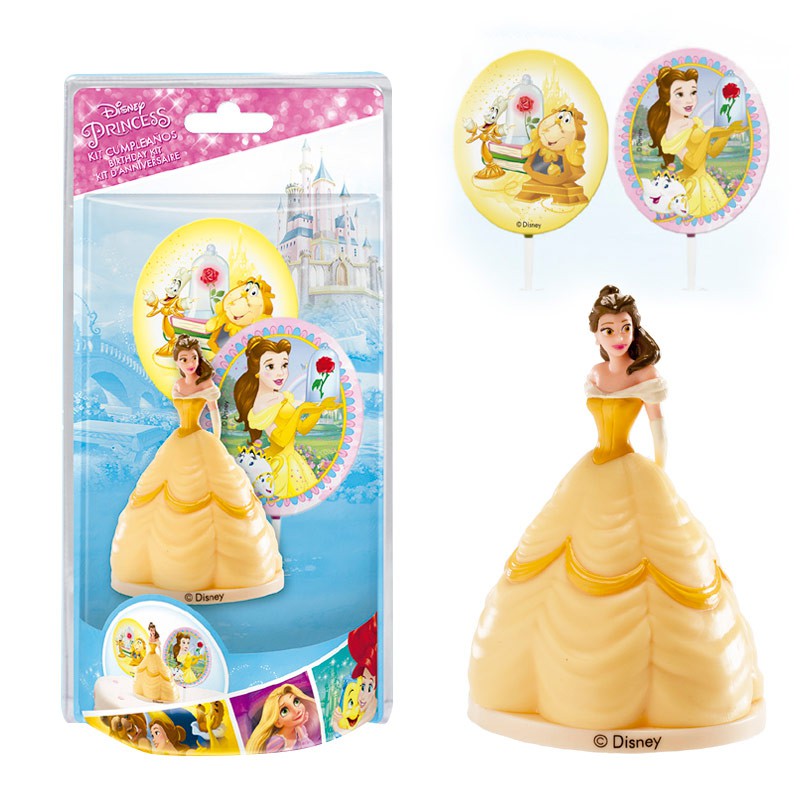 PVC Cake decorating kit Belle with 2 Toppers