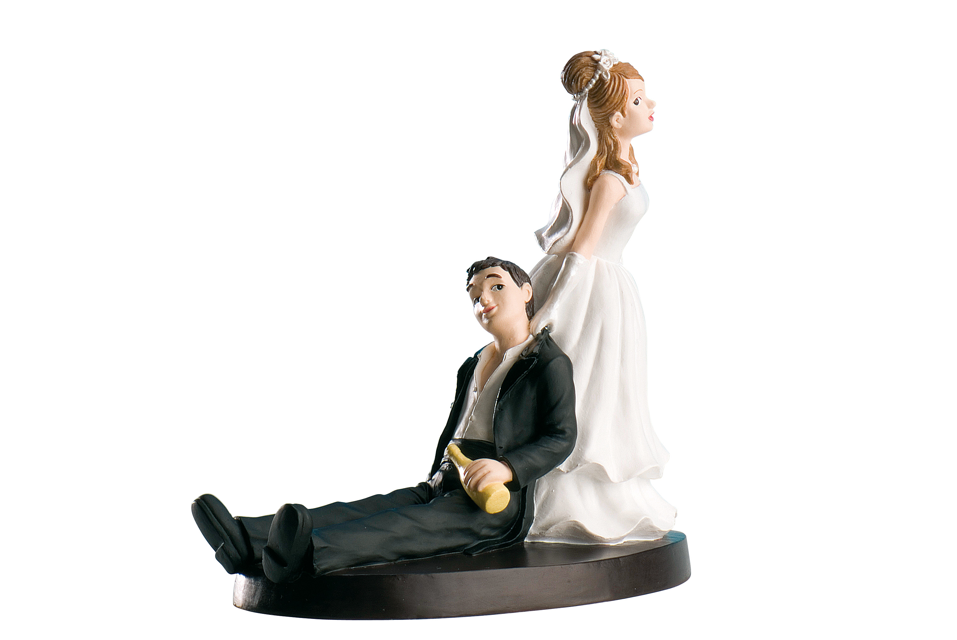 Figurine décoration de gâteau de mariage, en résine. 14 cm
