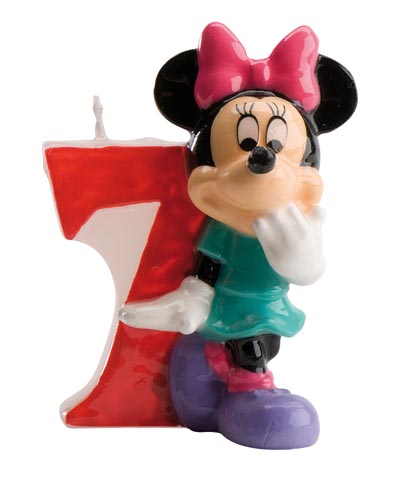 Candle MinnieNo 7.  6,5 cm