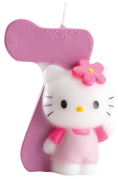 Kerze Hello Kitty No 7.  7 cm
