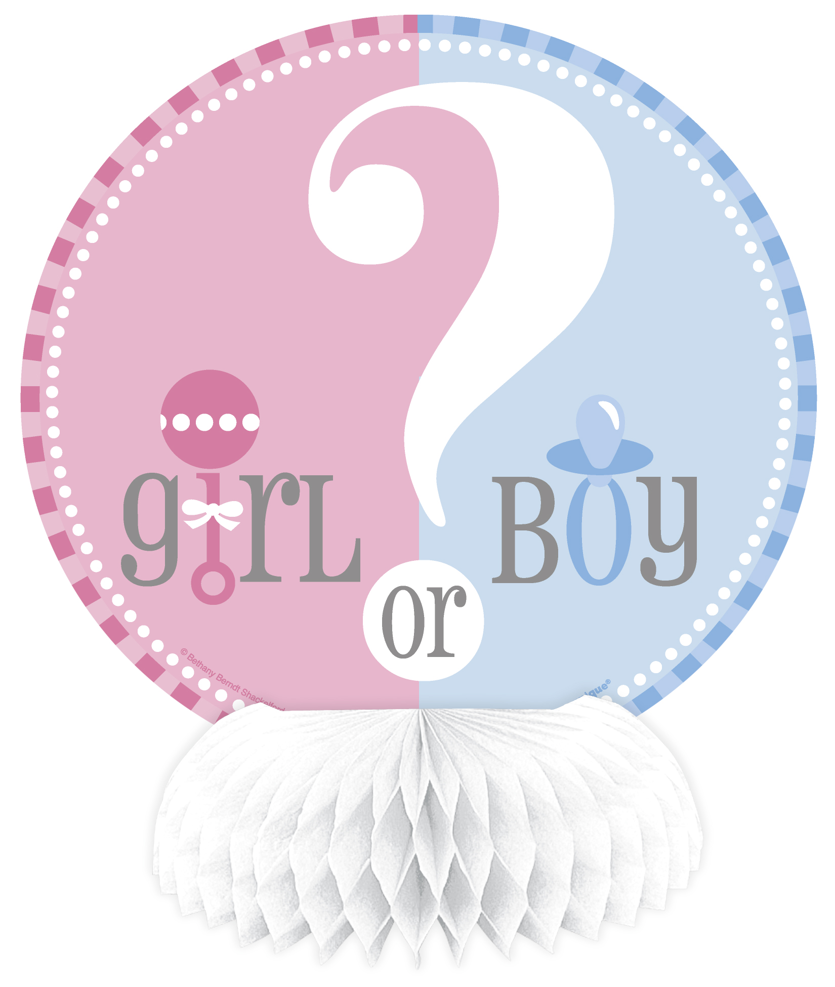 4 Papier Tischdekoration, Reveal, girl or boy