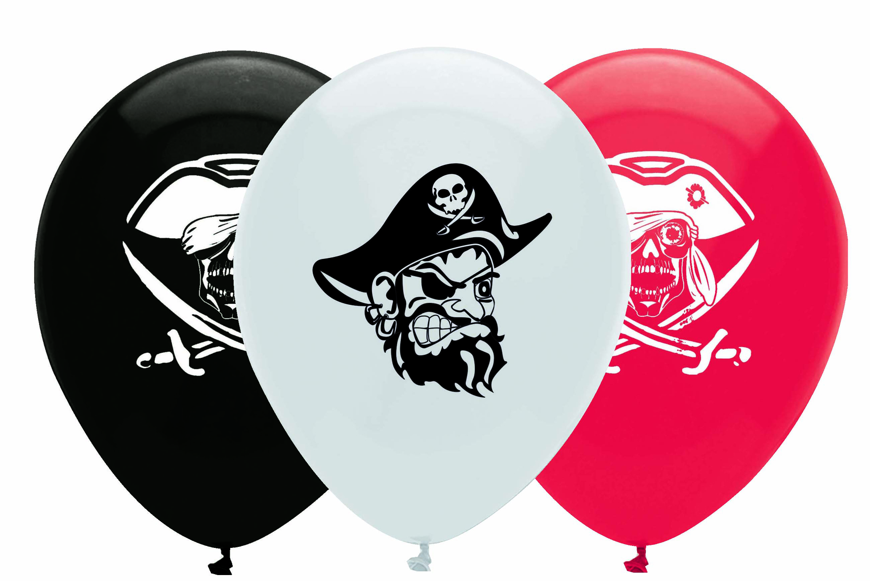6 Latex Ballon Pirates Party 30 cm