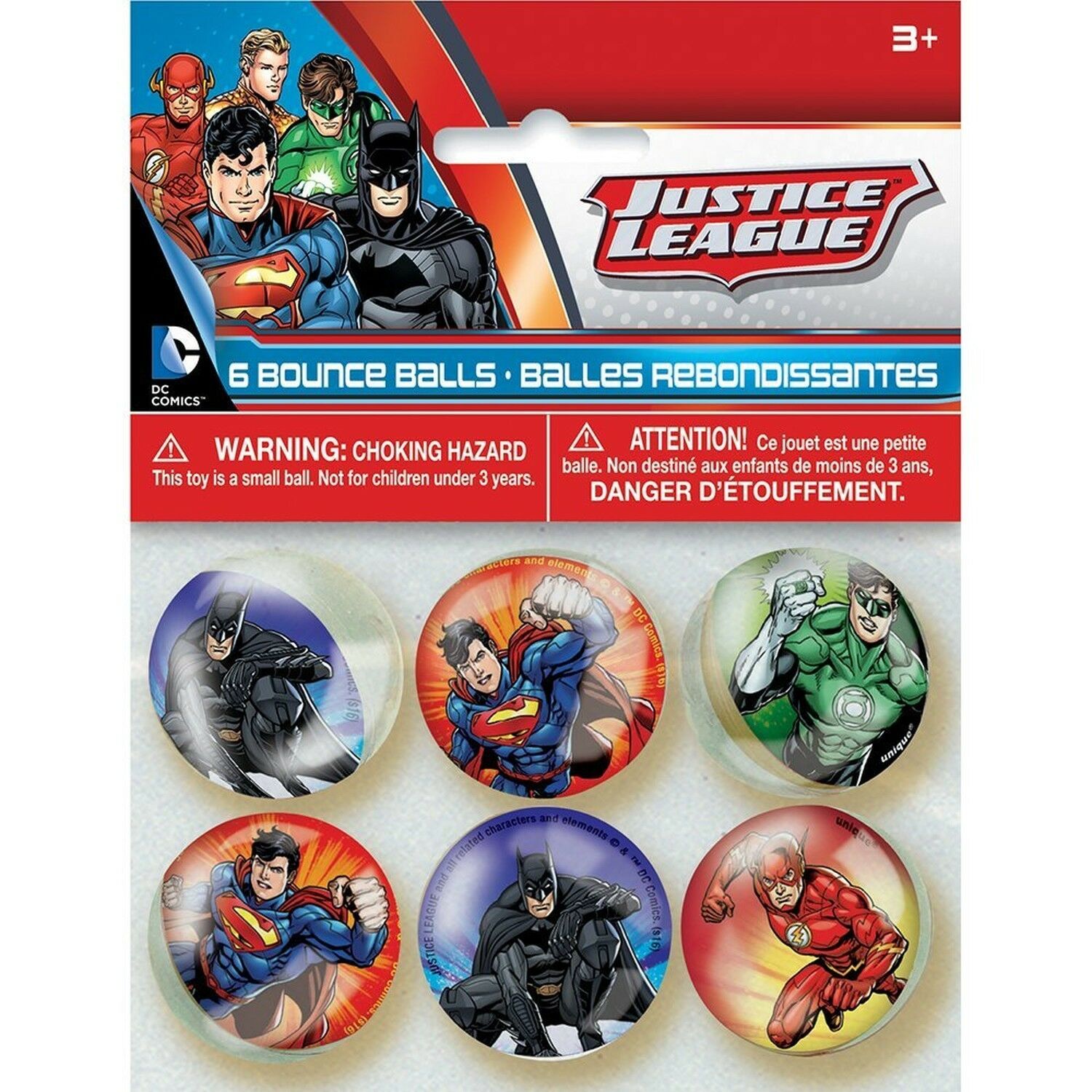 6 justice league bouncing Ball