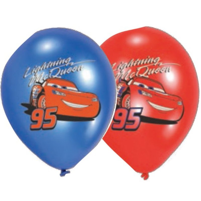 6 Ballone Cars ass., 2 Farben