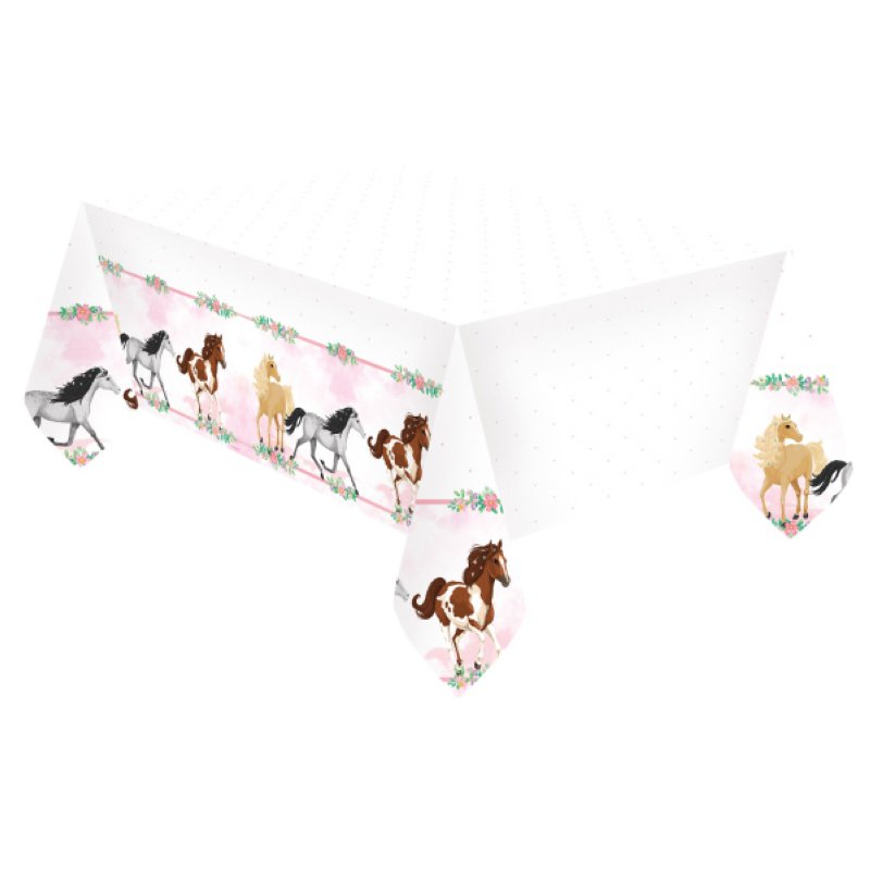 Plastic table cloth, Horses120 x 180 cm