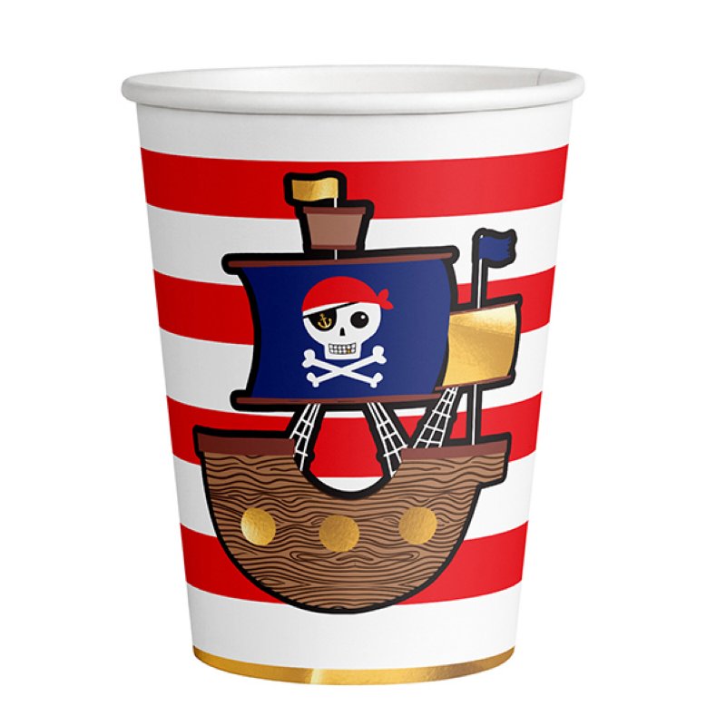 8 paper cup Pirates 270 ml